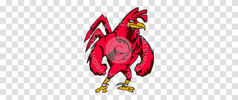 Mean Gamecock In Color, Dragon, Animal Transparent Png