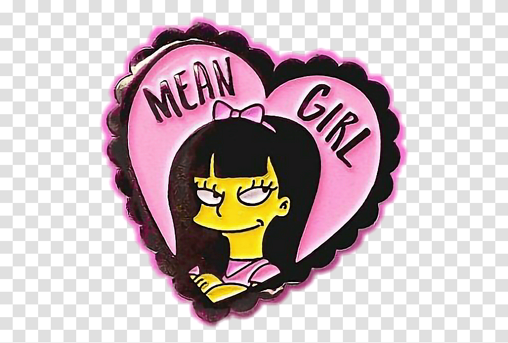 Mean Girl Clipart Simpsons Mean Girl, Label, Sticker Transparent Png