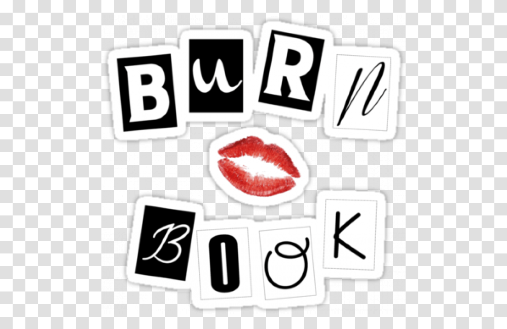 Mean Girls Burn Book, Label, Word, Sticker Transparent Png