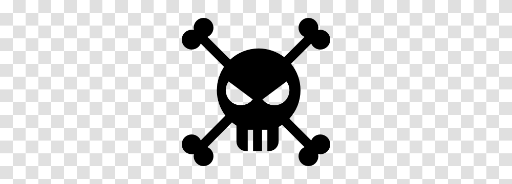 Mean Skull And Crossbones Sticker, Stencil, Silhouette, Lawn Mower Transparent Png