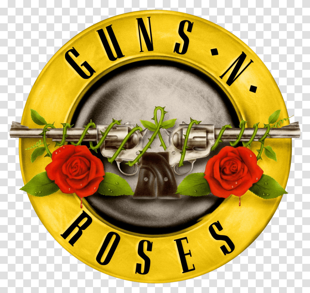 Meaning Guns N Logo Guns N Roses, Helmet, Dish, Meal, Clock Transparent Png