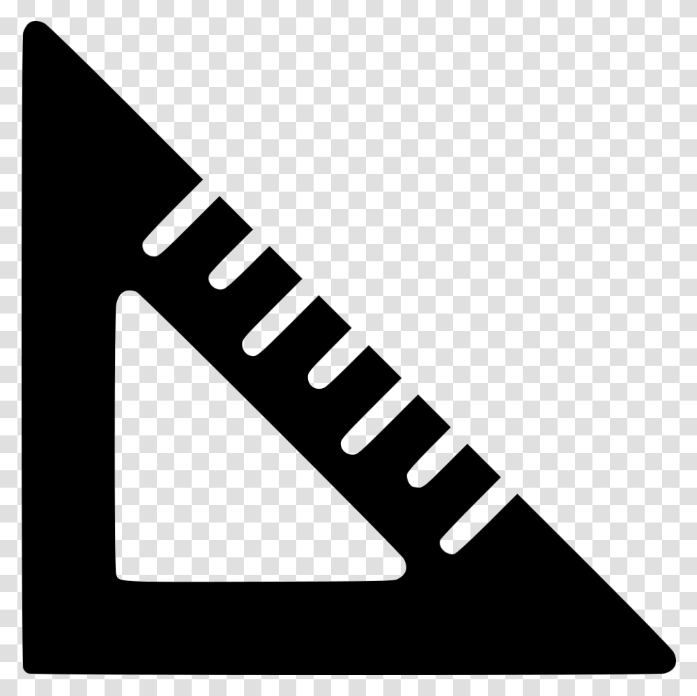 Measure Square Tool Icon, Triangle, Knife, Blade, Weapon Transparent Png
