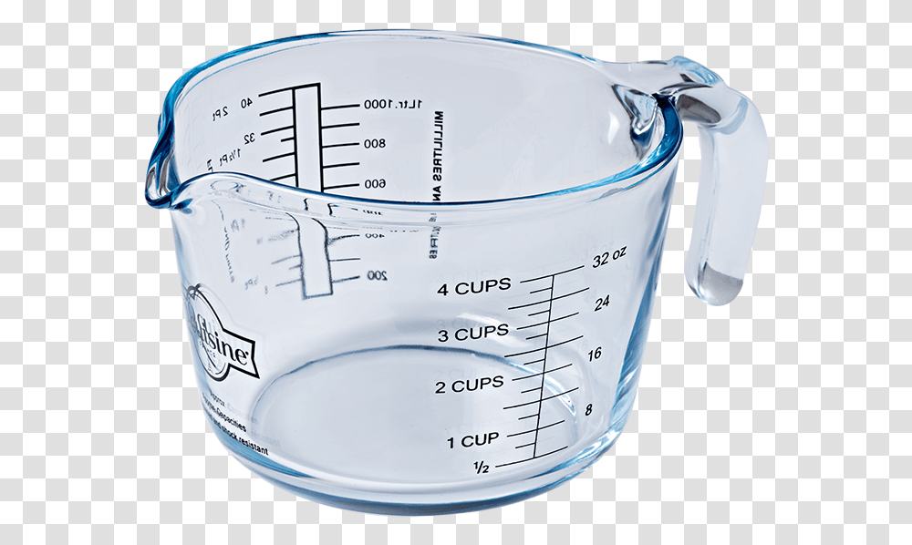 Measuring Jug Unpacked Borosilicate Glass O Cuisine France, Cup, Measuring Cup, Diaper, Helmet Transparent Png