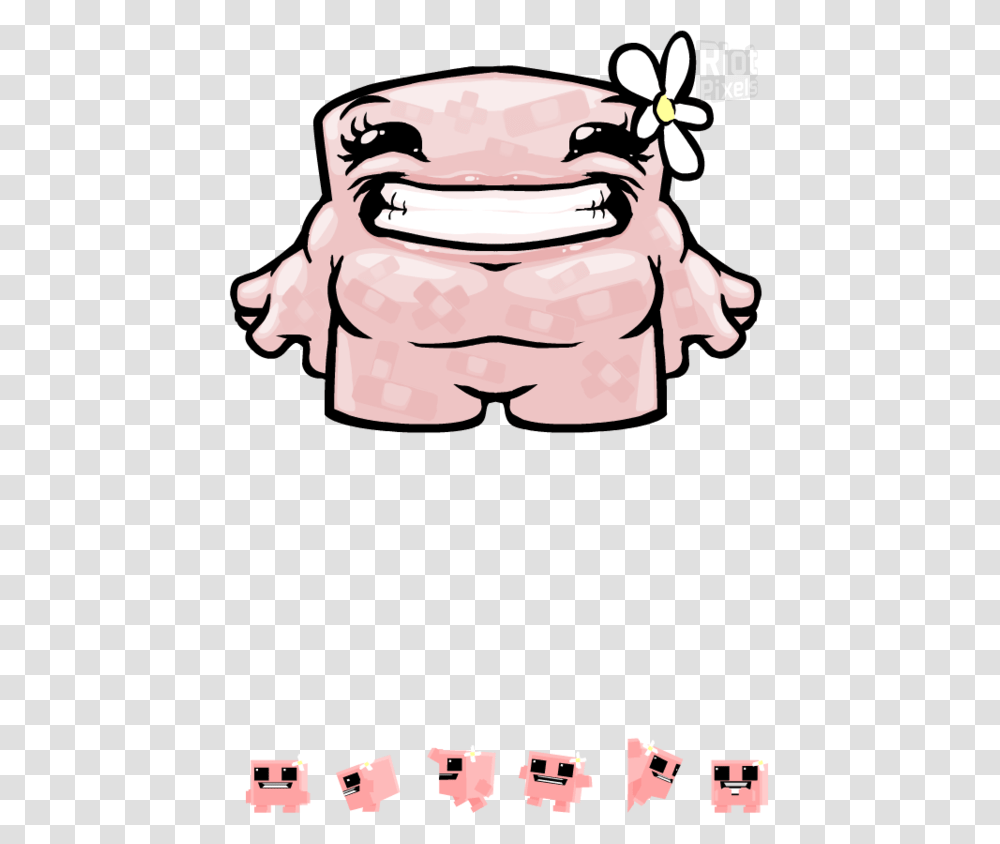 Meat Boy X Bandage Girl, Helmet, Hand, Cushion Transparent Png