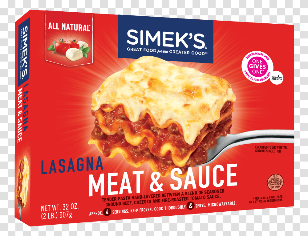 Meat Sauce Lasagna Simeks, Pasta, Food, Burger, Advertisement Transparent Png