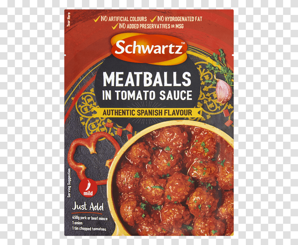 Meatballs Schwartz Spanish Meatballs In Tomato Sauce, Food, Pizza Transparent Png