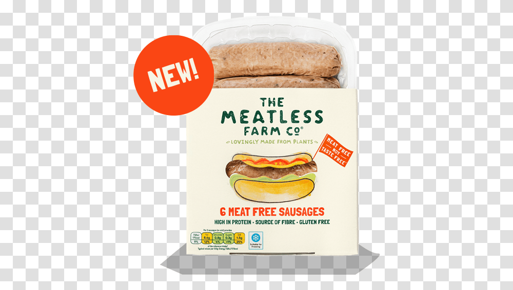 Meatless Farm Meat Free Sausages, Bread, Food, Burger Transparent Png