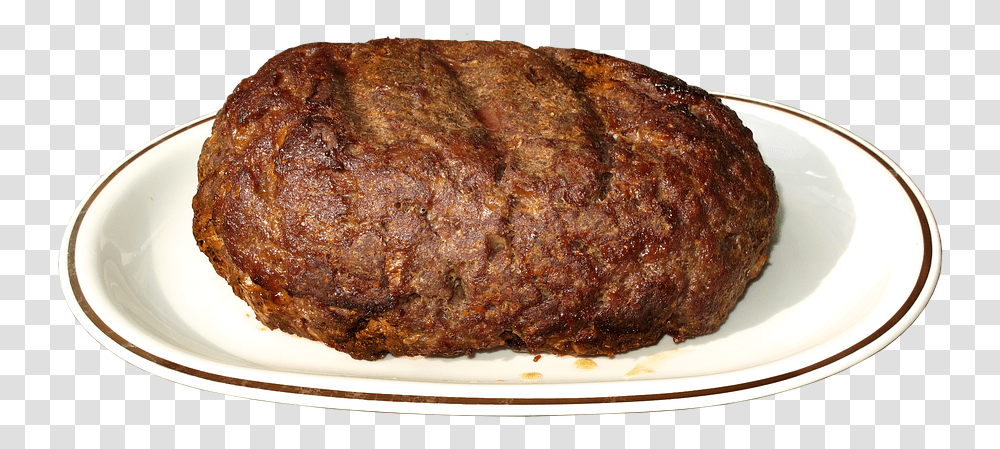 Meatloaf Baked Crust Delicious Minced Meat Meat Meat Loaf No Background, Bread, Food Transparent Png