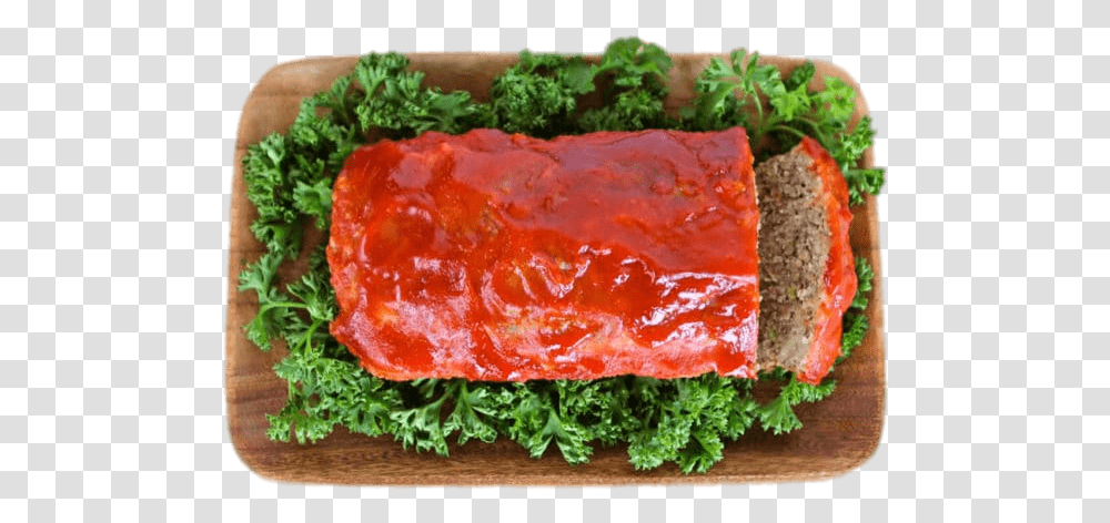 Meatloaf On A Wooden Tray Fast Food, Pork, Bacon, Meat Loaf, Plant Transparent Png