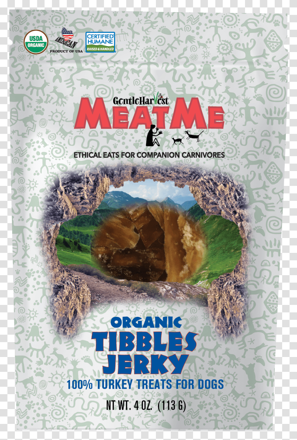 Meatme Organic Tibbles Turkey Jerky For Dogs Igneous Rock, Poster, Advertisement, Flyer, Paper Transparent Png