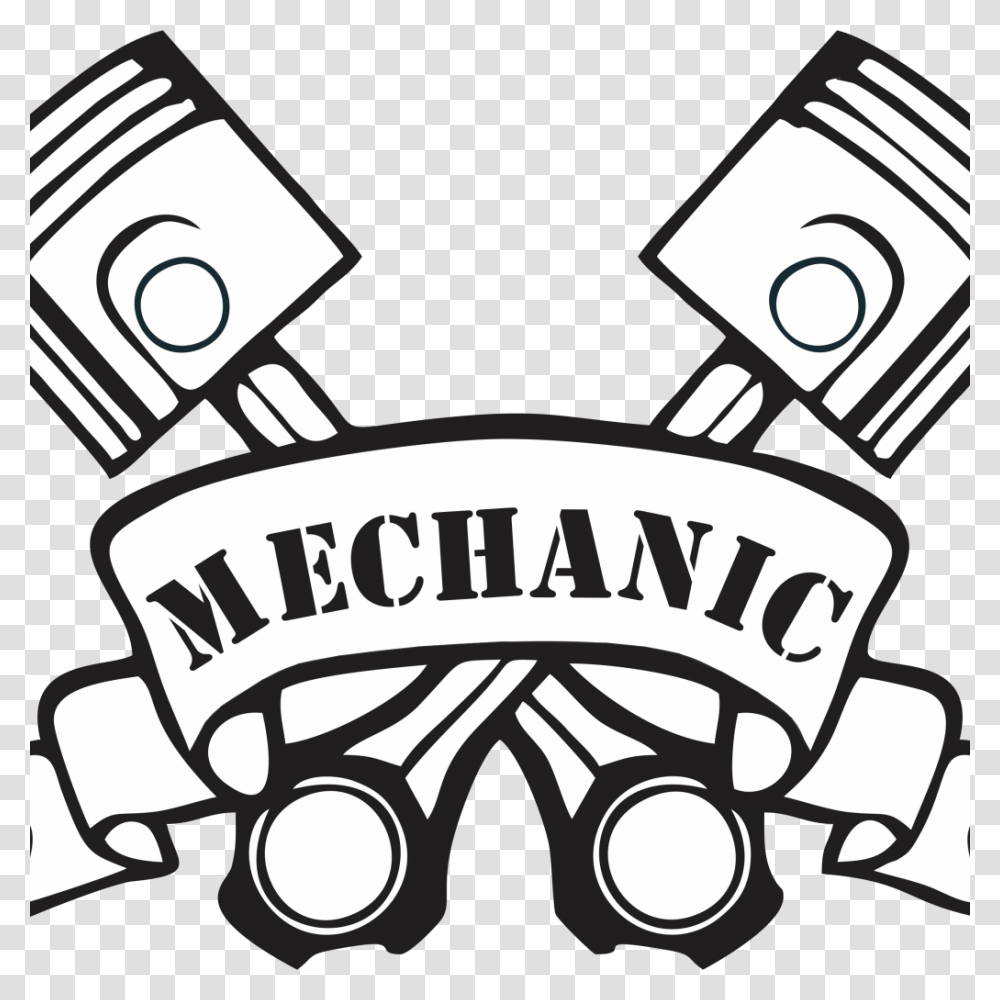 Mechanic Clip Art Black And White, Logo, Trademark Transparent Png