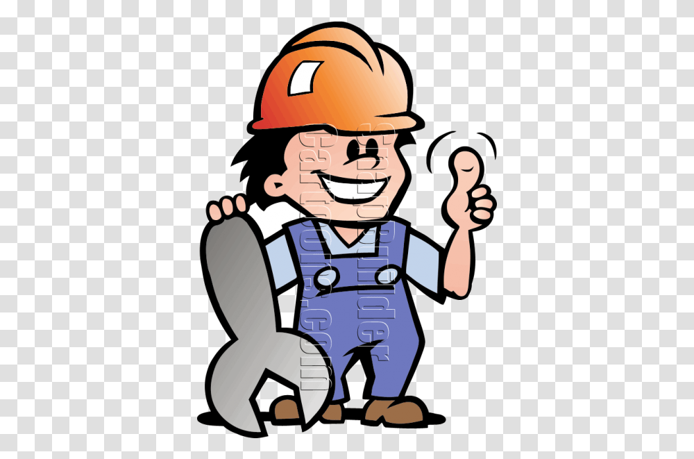 Mechanic Man With Wrench Amp Hard Hat Man With Hammer, Helmet, Apparel, Person Transparent Png