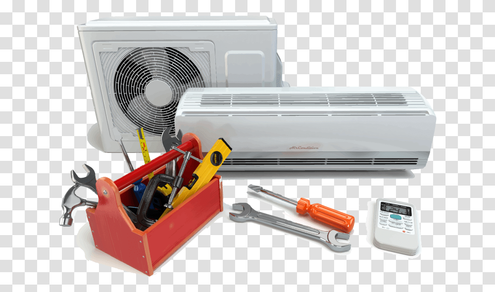 Mechanic Tools Split Ac Cleaning Ac Repair, Appliance, Air Conditioner, Projector Transparent Png