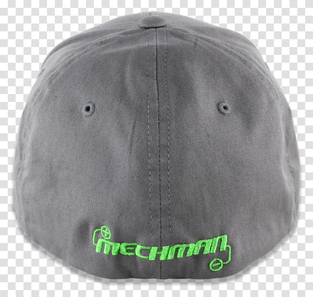 Mechman Embroidered Gray Flexfit Fitted Hat Curved Baseball Cap, Apparel Transparent Png