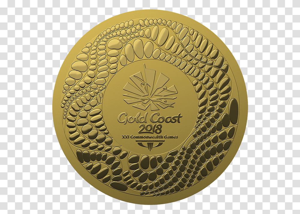 Medal Design Gold Medal Commonwealth Games 2018, Trophy, Rug, Coin, Money Transparent Png