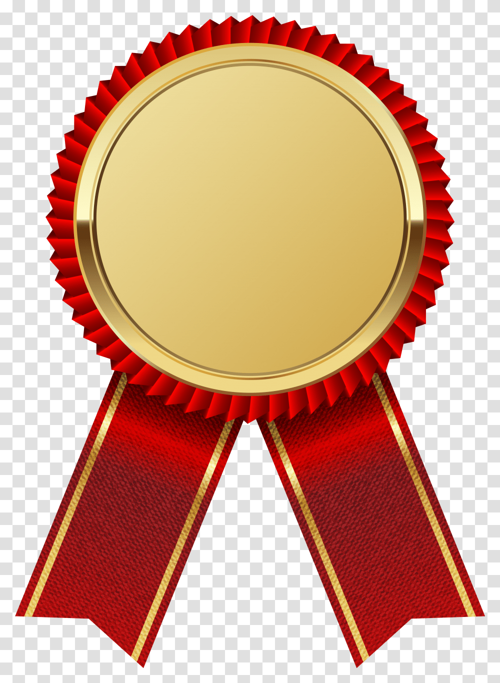 Medal Gold Ribbon Red Image, Logo, Symbol, Trademark, Badge Transparent Png