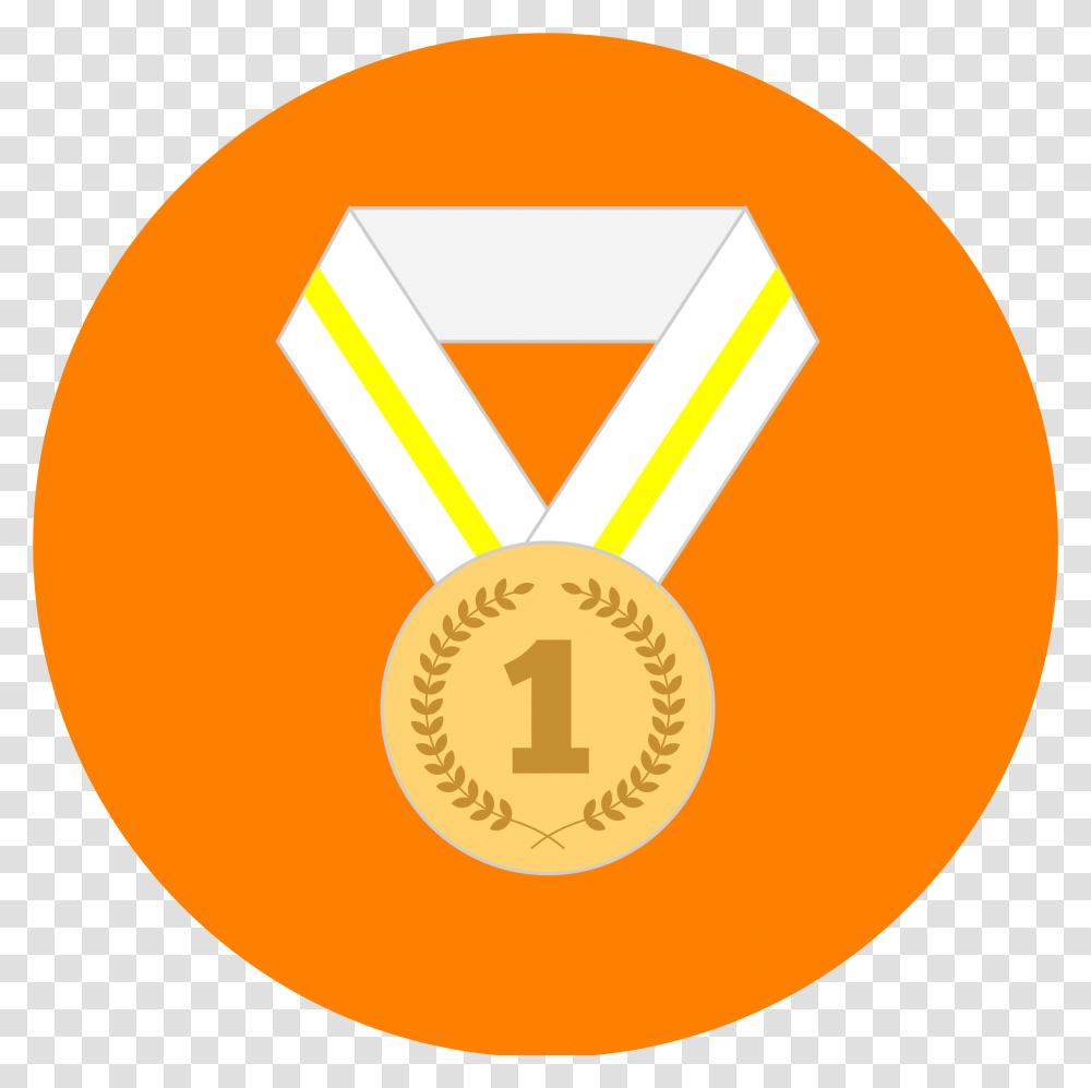 Medal Icon Food Awards Icons Money Sign In Orange Vertical, Gold, Gold Medal, Trophy Transparent Png