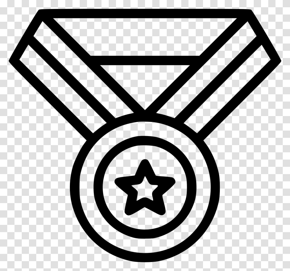 Medal Winner Champion Honor Prize Achieve Captain America Clipart Black And White, Star Symbol, Stencil, Scissors Transparent Png