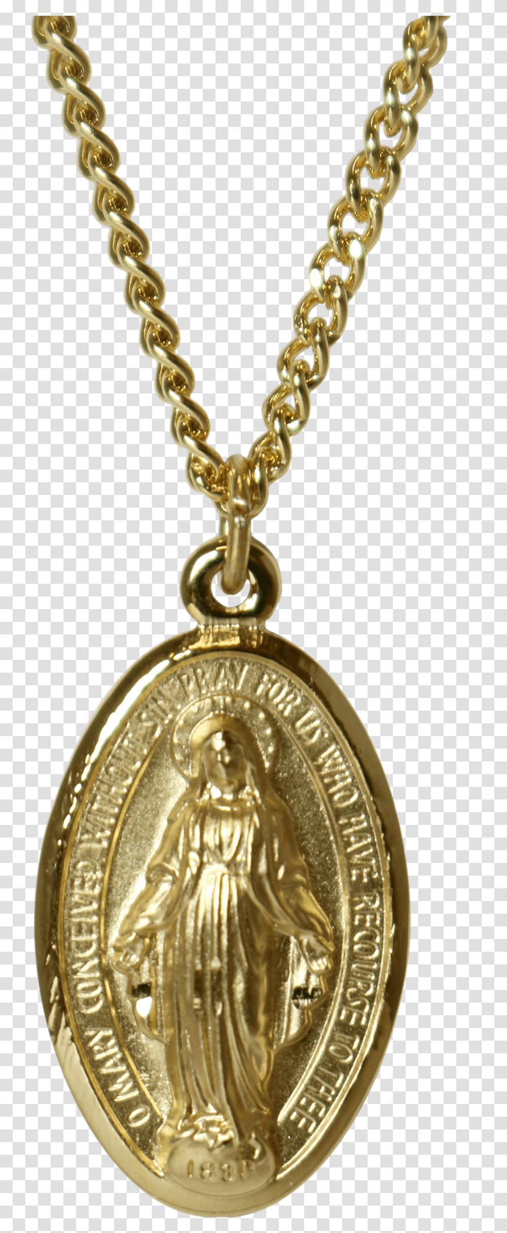 Medalla De La Milagrosa De Oro, Gold, Locket, Pendant, Jewelry Transparent Png