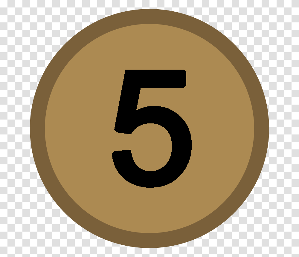 Medalla Numero 5 Medallas Con El Numero, Number Transparent Png