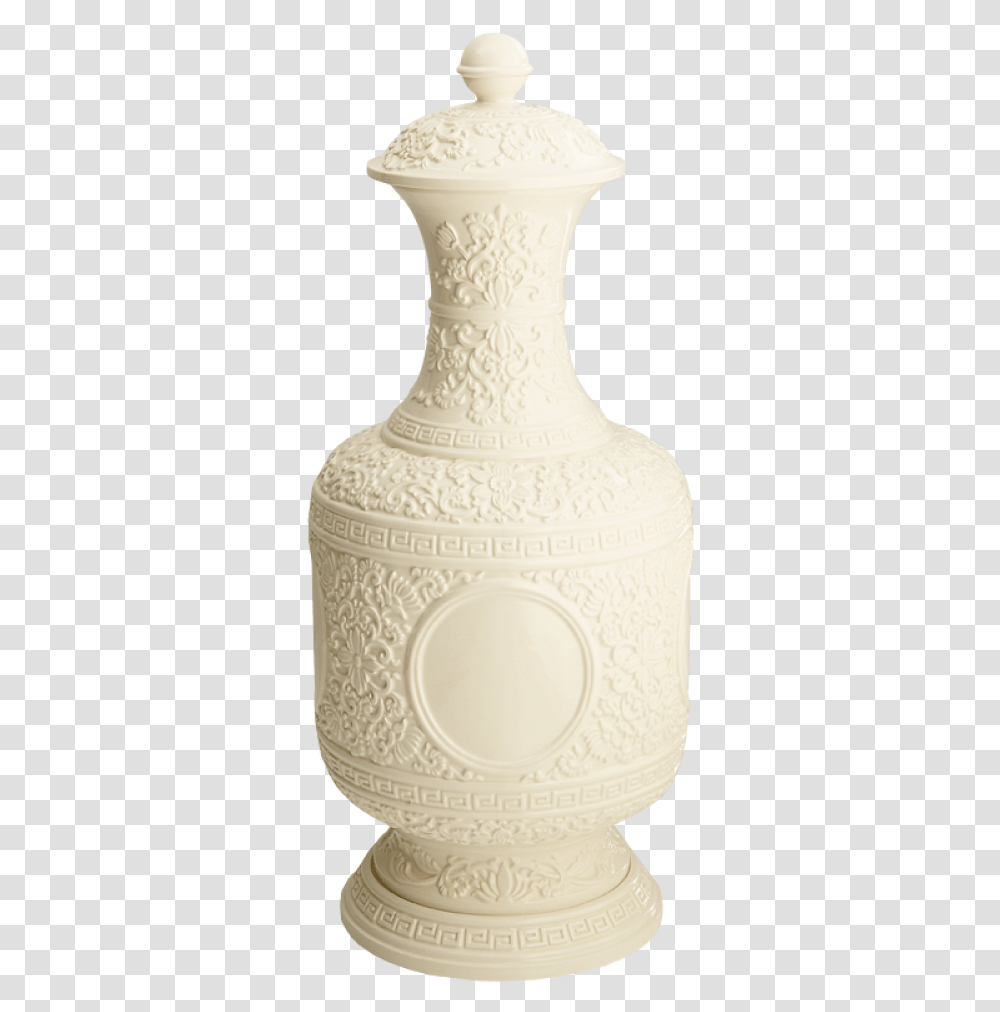 Medallion Greek Key Vase With Cover Ceramic, Wedding Cake, Dessert, Food, Jar Transparent Png