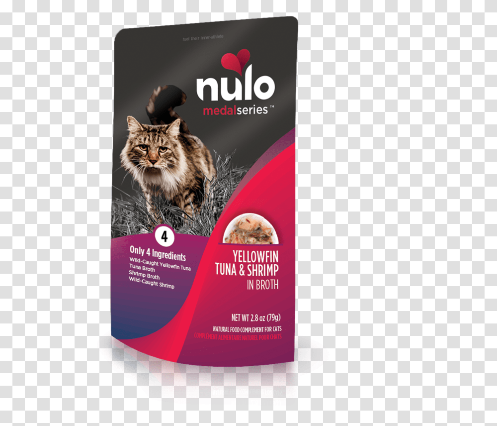 Medalseries Yellowfin Tuna Amp Shrimp In Broth Recipe Nulo 4 Cat Pouches, Poster, Advertisement, Flyer, Paper Transparent Png