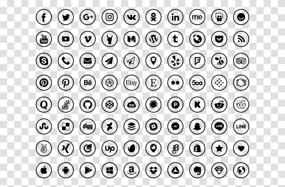 Media Icons Computer Sketch Social Free Clipart Hd Contact And Social Media Icons, Gray Transparent Png