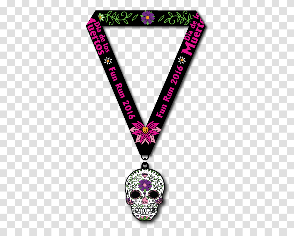 Media Item Dia De Los Muertos Race Medal, Pendant, Necklace, Jewelry, Accessories Transparent Png