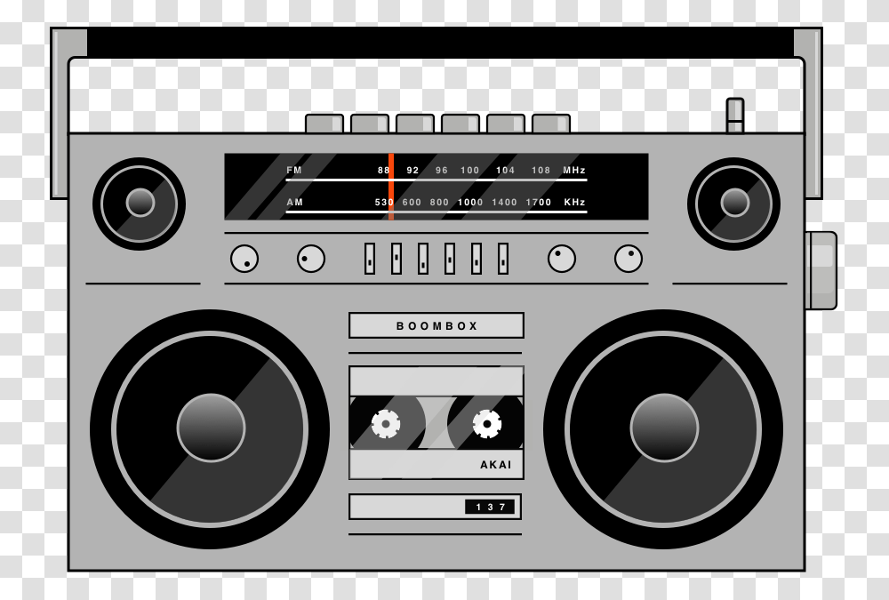 Media Playerelectronic Devicestereophonic Soundcassette Boombox, Radio, Cooktop, Indoors, Cat Transparent Png