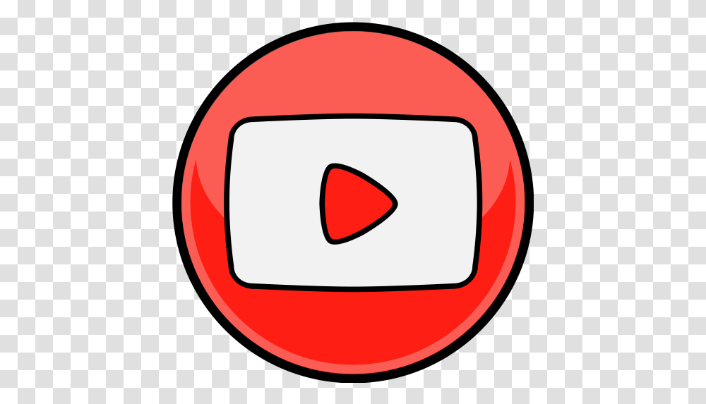 Media Social Youtube Icon Youtube Logo Cartoon Circle, Plectrum, Triangle Transparent Png