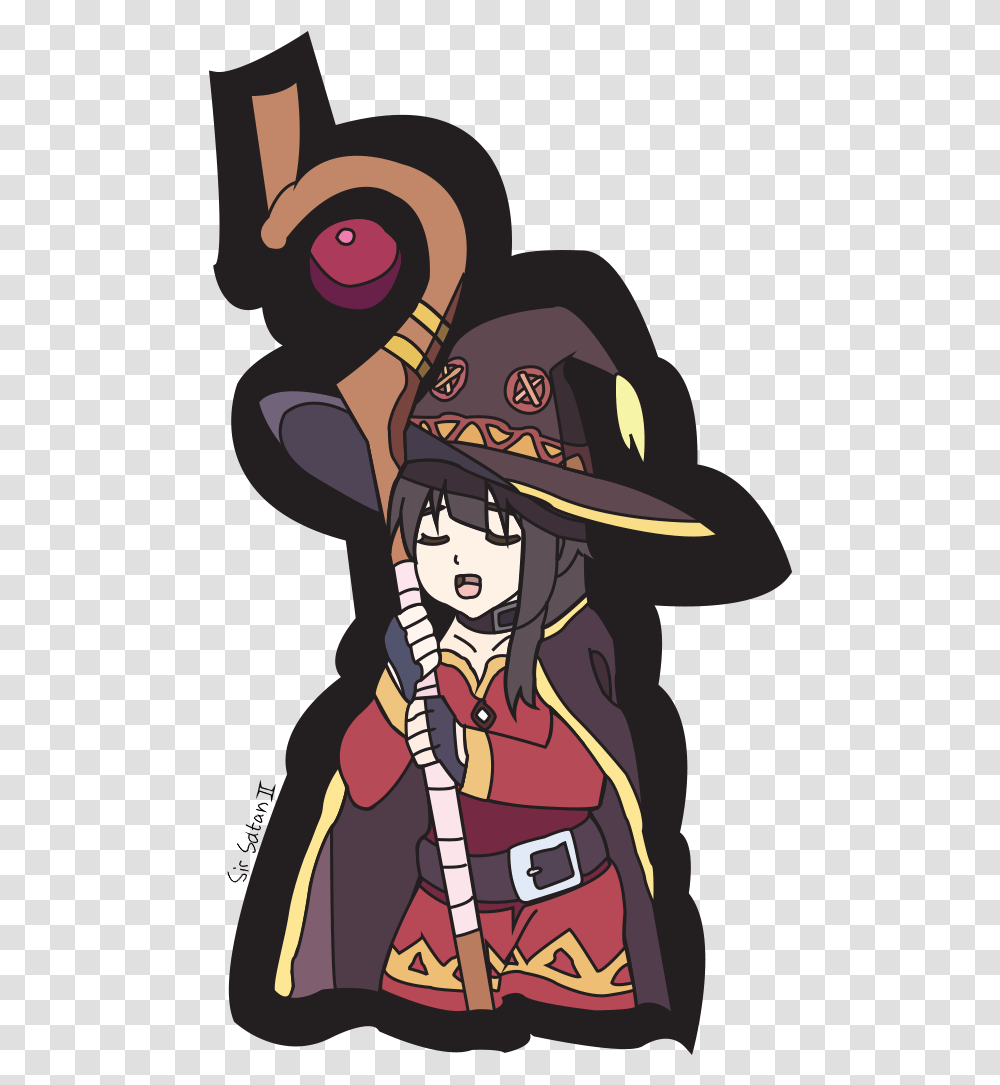 Mediaa Megumin Drawing Requested By One Of My Friends Cartoon, Manga, Comics, Book, Person Transparent Png