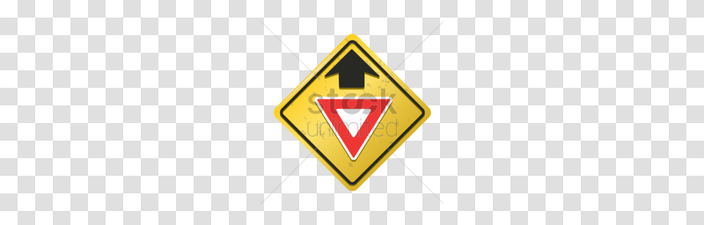Median Sign Clipart, Road Sign, Triangle Transparent Png