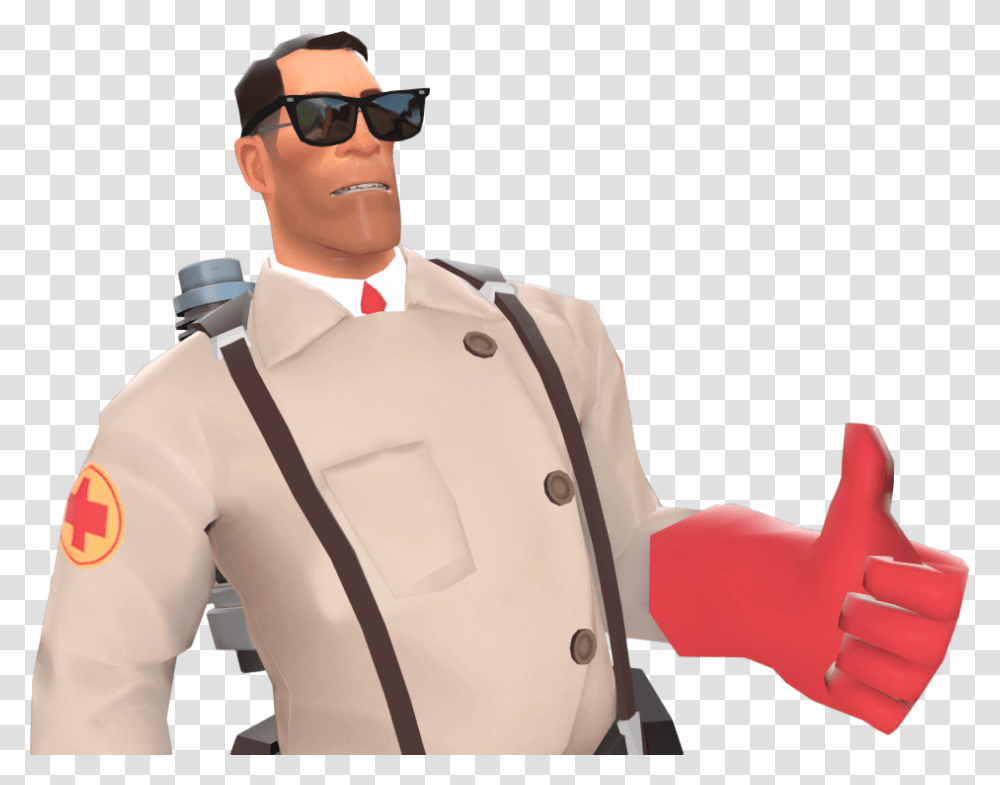 Medic Heavy Sprays, Sunglasses, Person, Coat Transparent Png