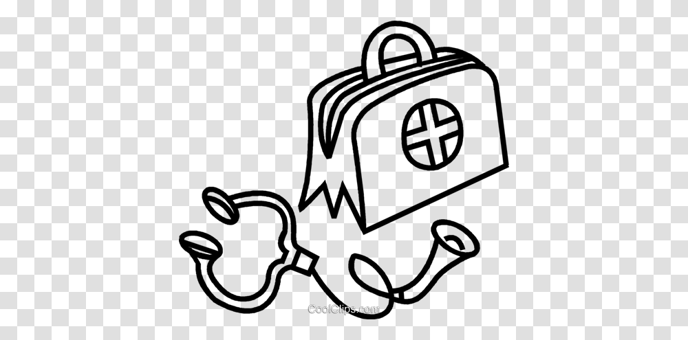 Medical Bag And Stethoscope Royalty Free Vector Clip Art, Label, Cowbell Transparent Png