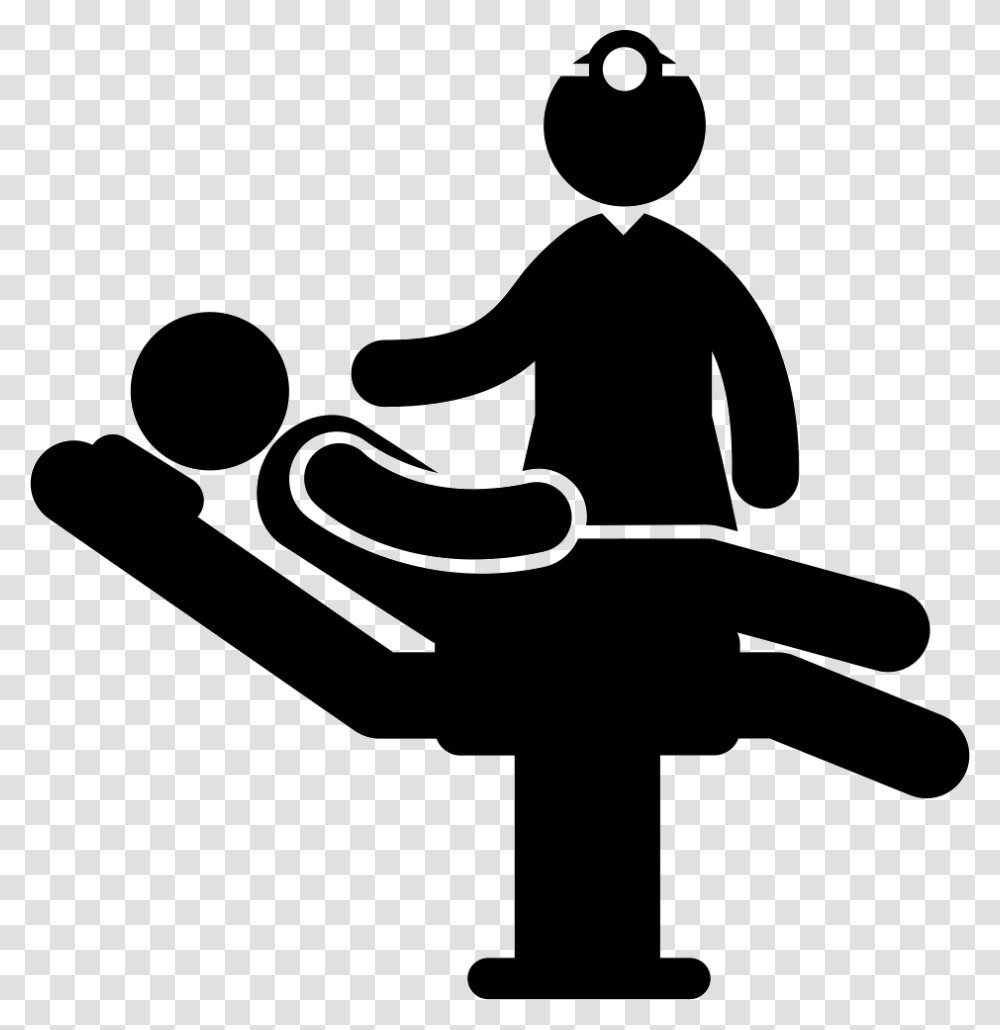 Medical Doctor And A Patient On A Stretcher Bed Comments Patient Icon, Person, Human, Sport, Sports Transparent Png