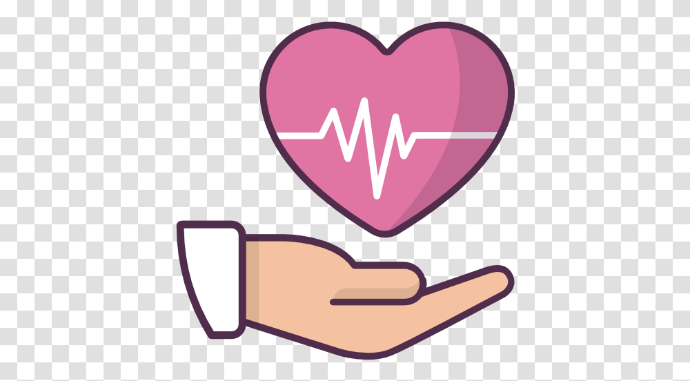 Medical Electrocardiogram Hand Heart Free Icon Of Medical Icon Pink, Mouth Transparent Png