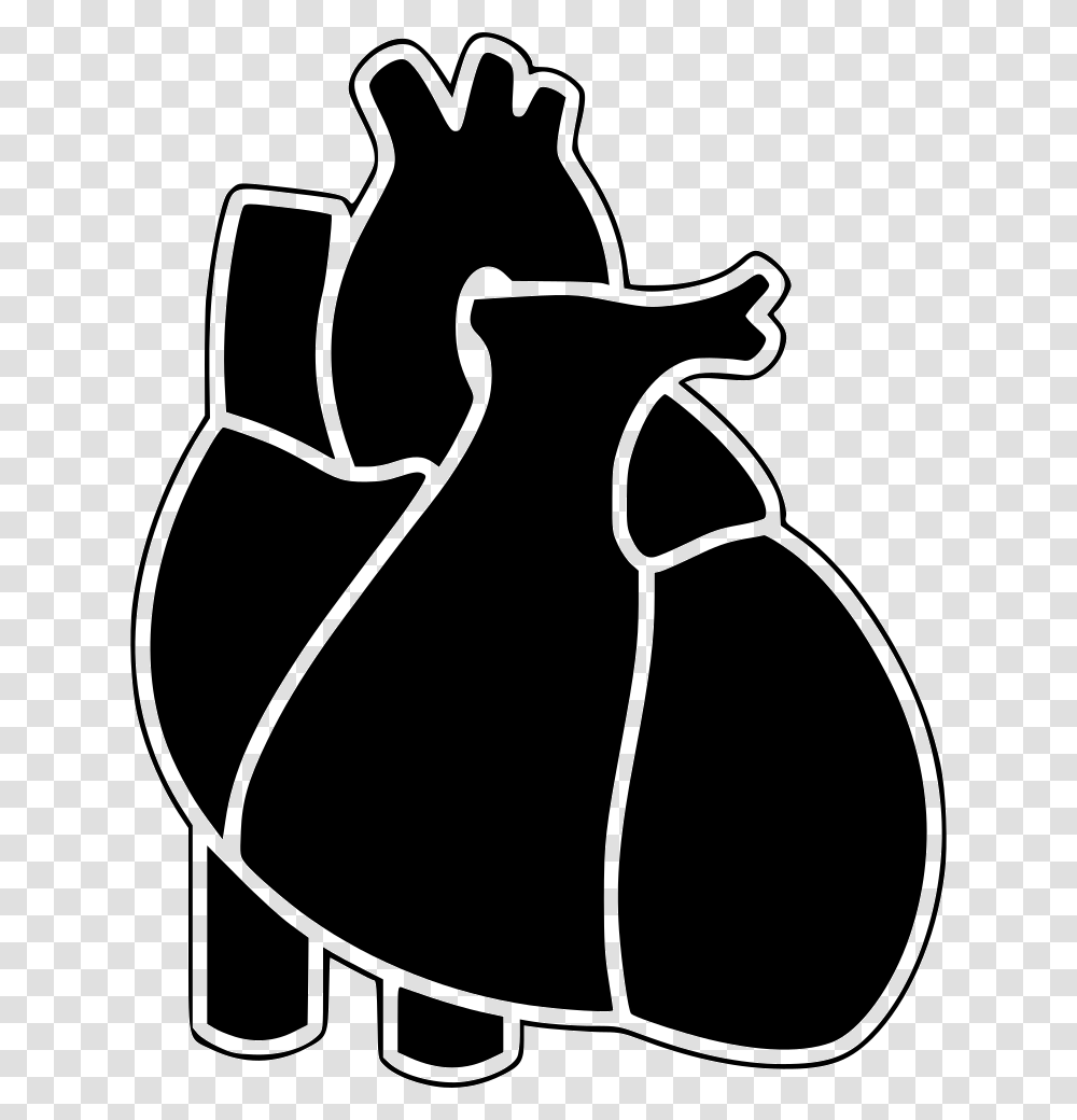 Medical Heart Illustration, Animal, Stencil, Penguin, Bird Transparent Png