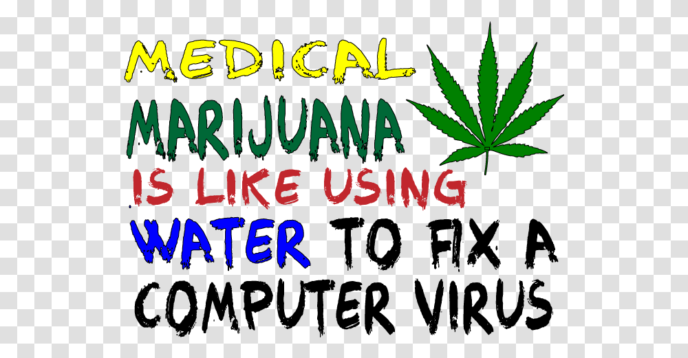 Medical Marijuana Like Using Water To Fix A Computer Marijuana Leaf Outline, Plant, Weed, Poster Transparent Png