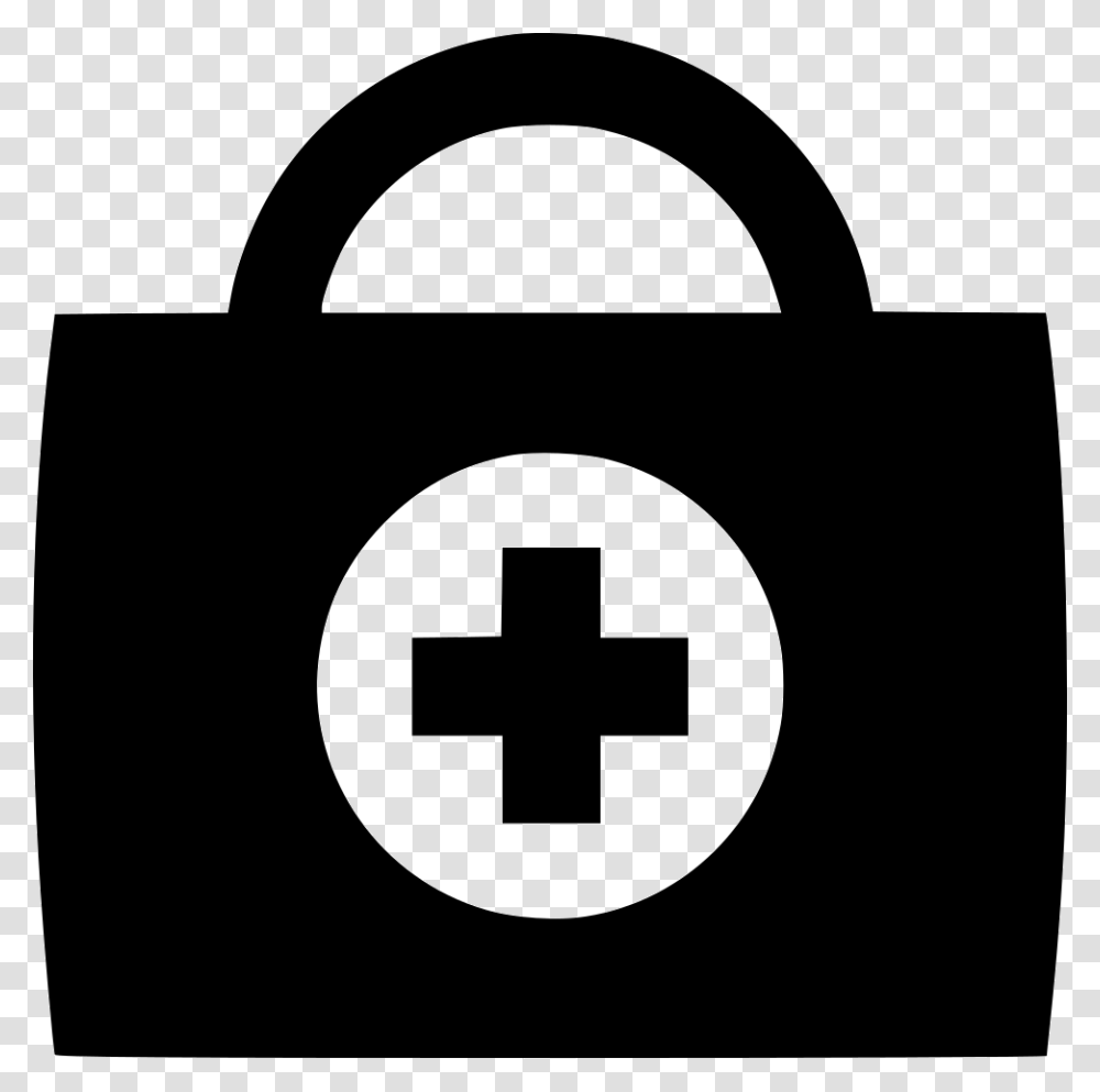 Medical Medic Health Medicine Kit Icon Healthcare, Bag, First Aid, Lock, Handbag Transparent Png