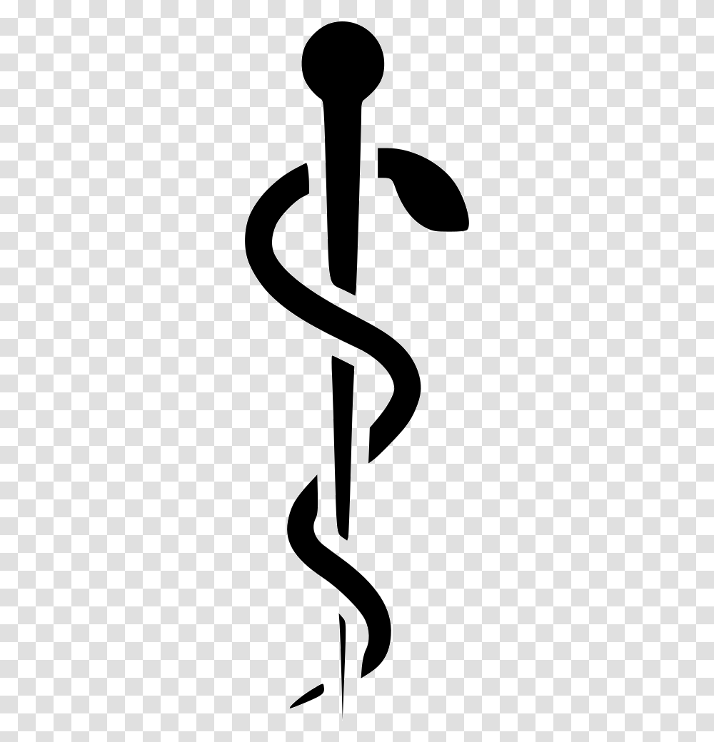 Medical Needle Snake And Staff, Stencil, Shovel Transparent Png