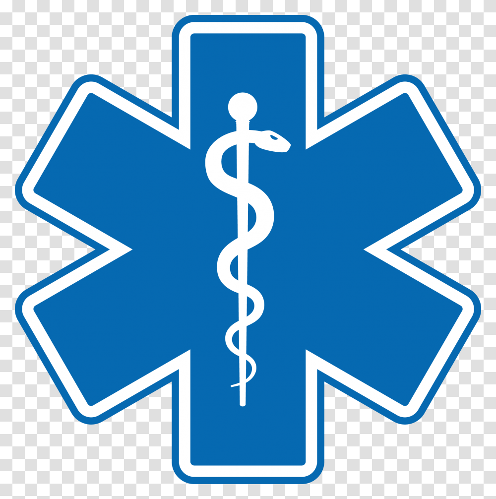 Medical Symbol Icon Flat Clipart Download Emt Sticker, First Aid, Logo, Light Transparent Png