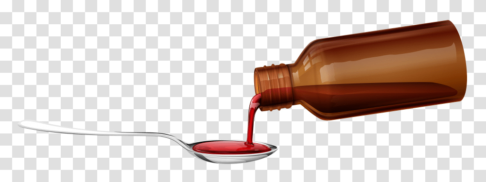 Medical Syrup And Spoon Clipart, Glass, Food, Beverage, Alcohol Transparent Png