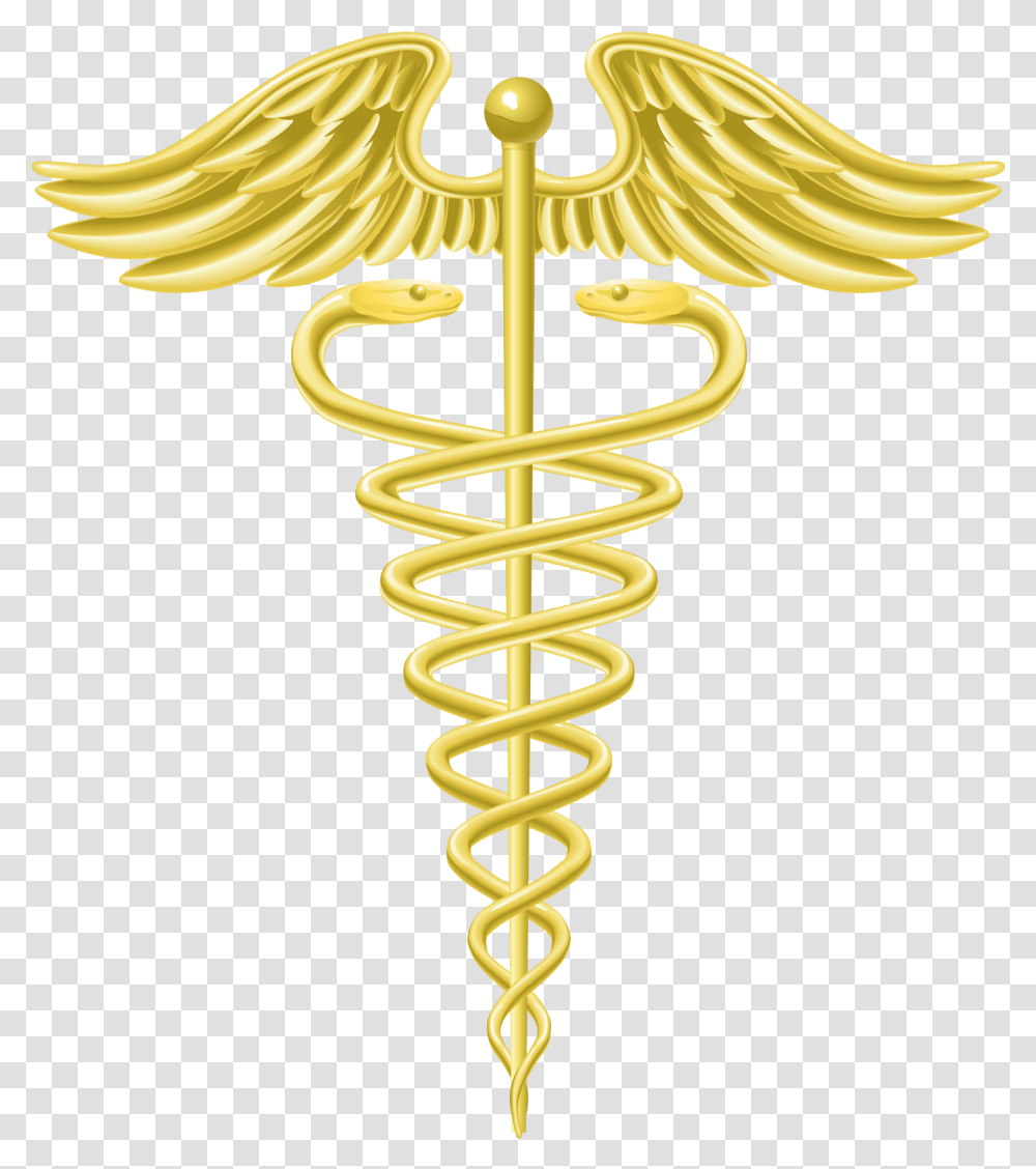 Medicine Symbol & Free Symbolpng Medical Symbol Gold, Cross, Logo, Trademark, Spiral Transparent Png