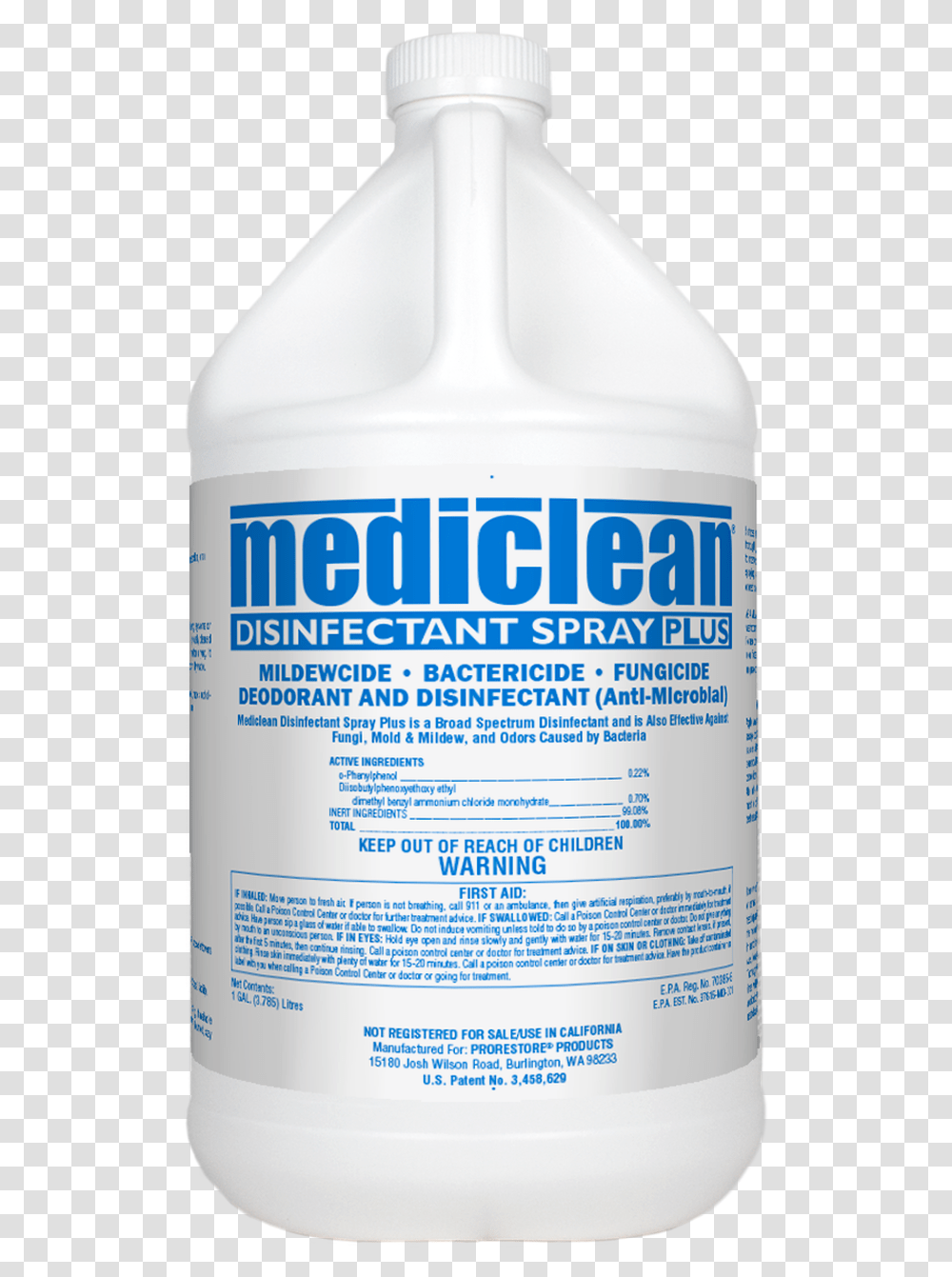 Mediclean Disinfectant Spray Plus, Bottle, Label, Plant Transparent Png