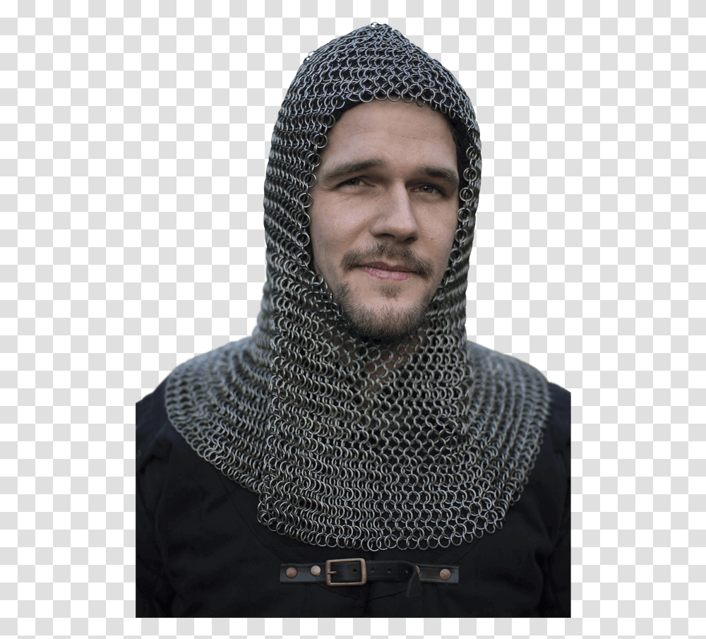 Medieval Chainmail Hood, Armor, Chain Mail, Person, Human Transparent Png