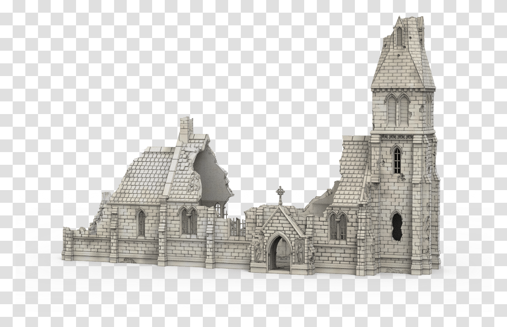 Medieval Church Ruin Medieval Churches, Building, Architecture, Spire, Tower Transparent Png