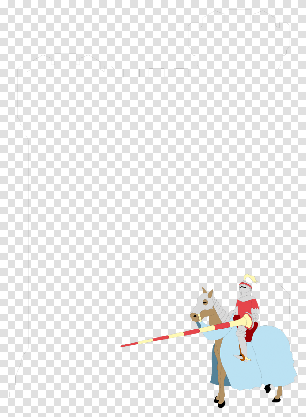 Medieval Frame Cartoon, Person, Human, Duel, Leisure Activities Transparent Png