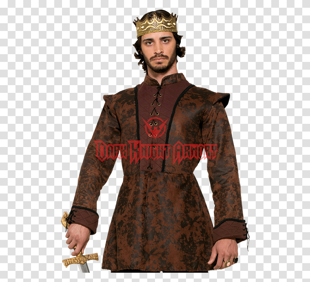 Medieval King Upper Class Renaissance Clothing Men, Sleeve, Apparel, Long Sleeve, Person Transparent Png
