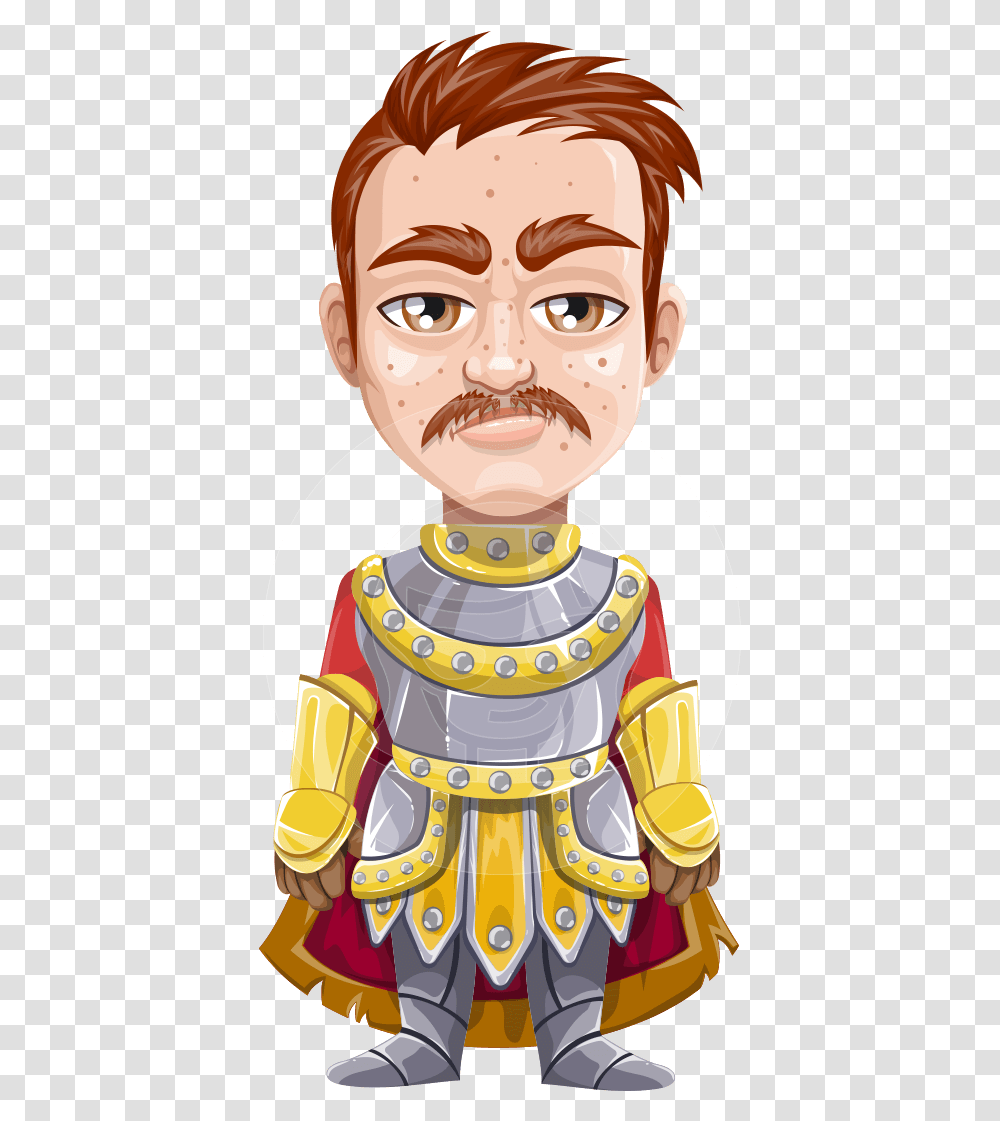 Medieval Knight Cartoon Vector Character Aka Mr Knight, Person, Human, Face, Portrait Transparent Png