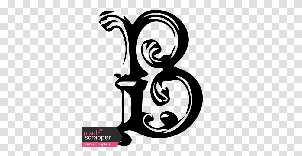 Medieval Letters B Graphic, Alphabet, Ampersand Transparent Png